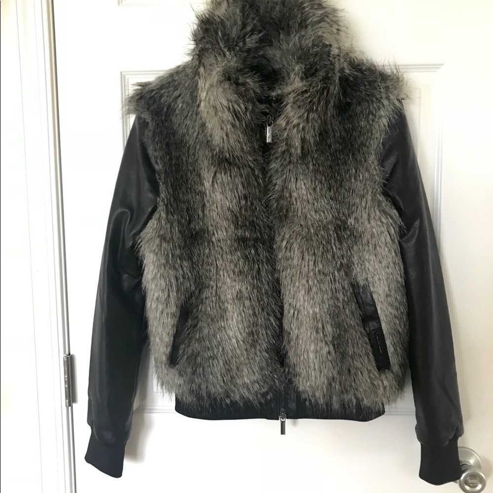 Armani Exchange Faux Fur Jacket